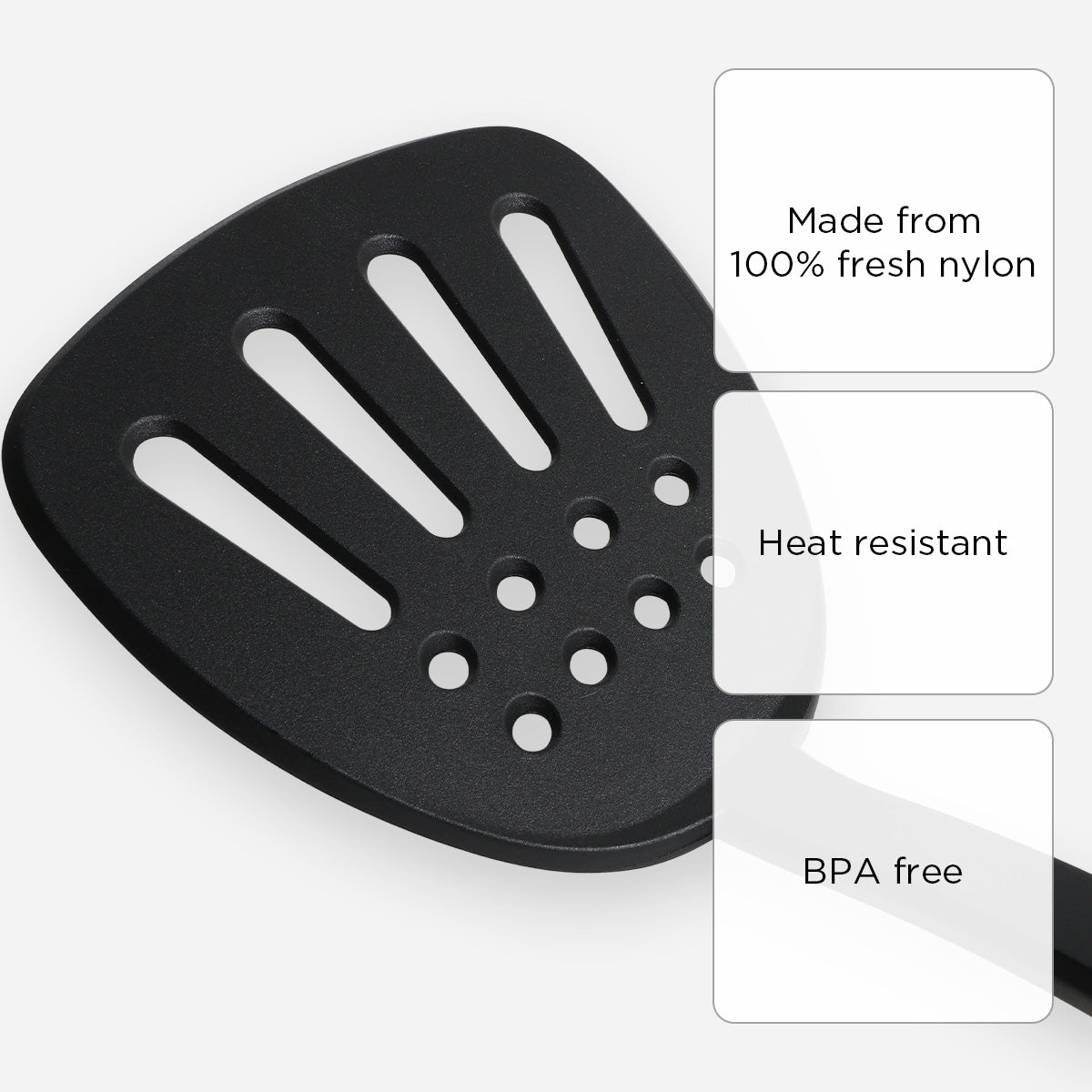Metro Nylon Slotted Turner - Black