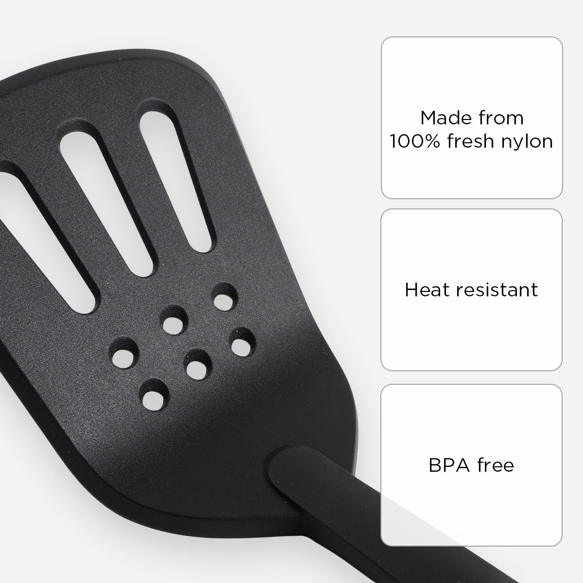Metro Nylon Slotted Turner - Black