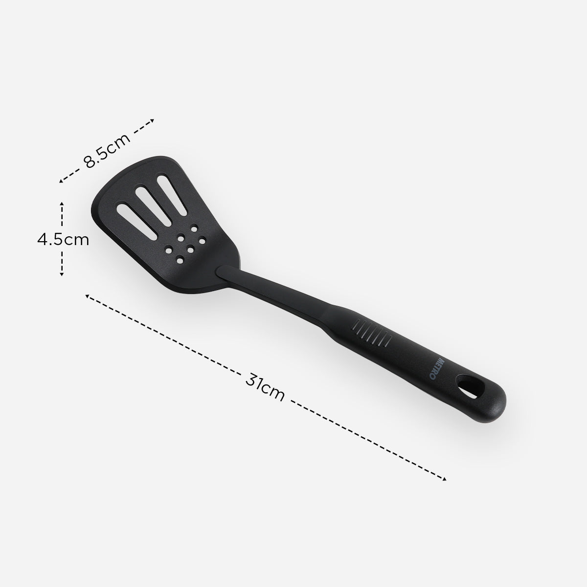 Metro Nylon Slotted Turner - Black