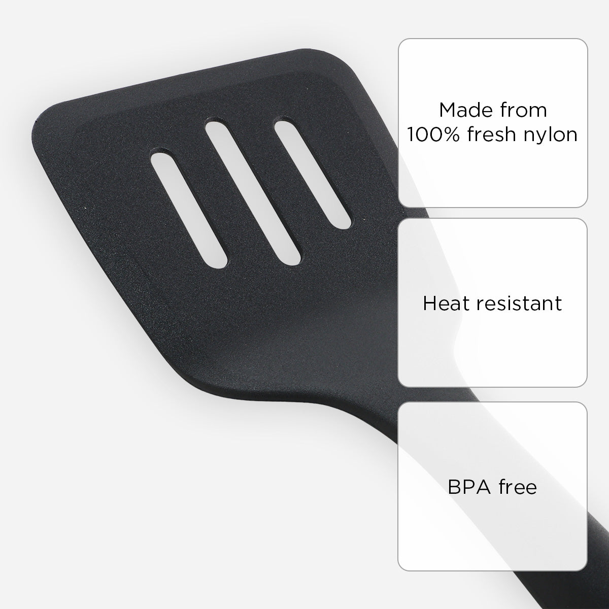Metro Nylon Slotted Turner - Black