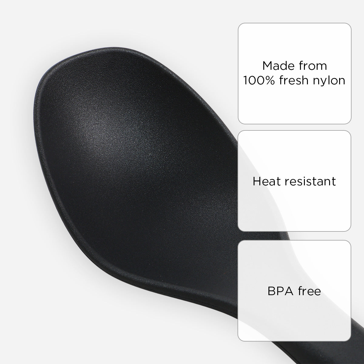 Metro Nylon Solid Spoon - Black