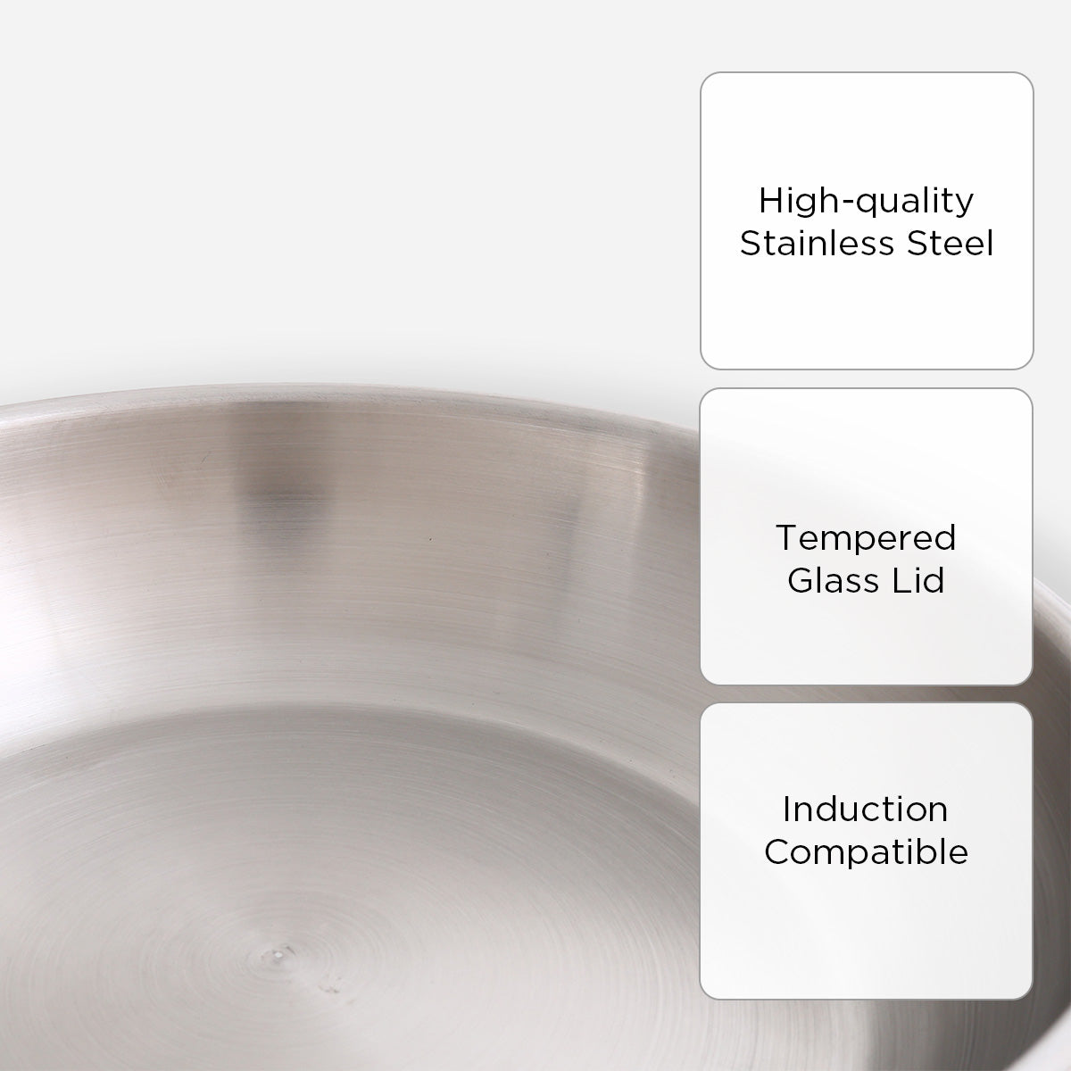 Metro Luna Stainless Steel Fry Pan - 24cm