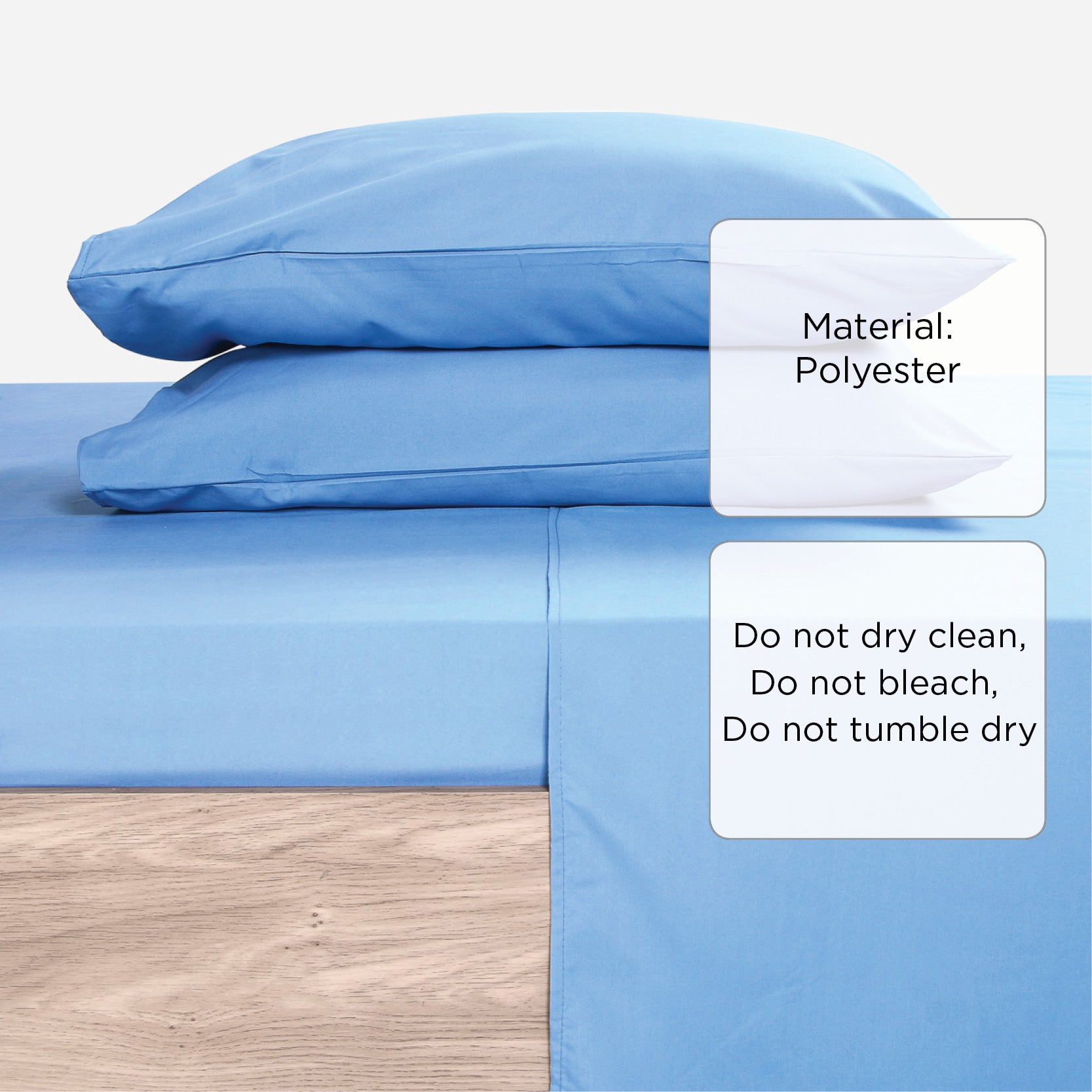 Hosh 4-Piece Queen Size Bedsheet Set - Blue