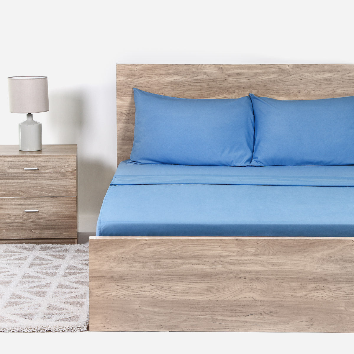 Hosh 4-Piece Queen Size Bedsheet Set - Blue