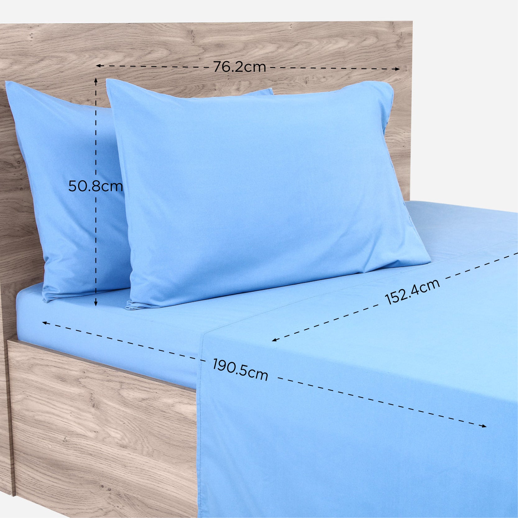 Hosh 4-Piece Queen Size Bedsheet Set - Blue