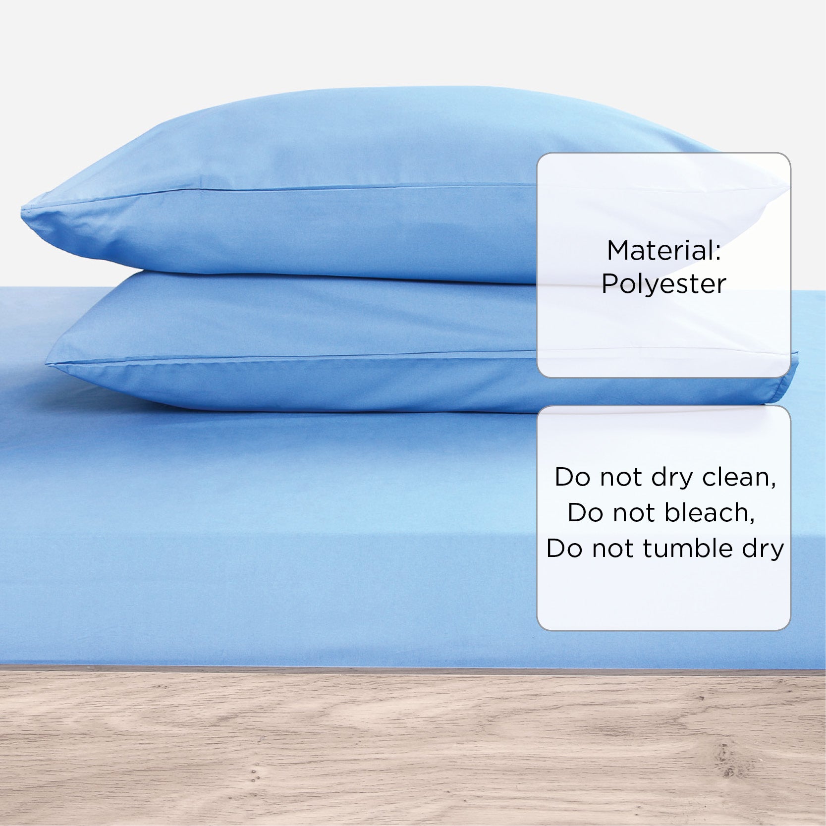 Hosh 3-Piece Twin Size Bedsheet Set - Blue