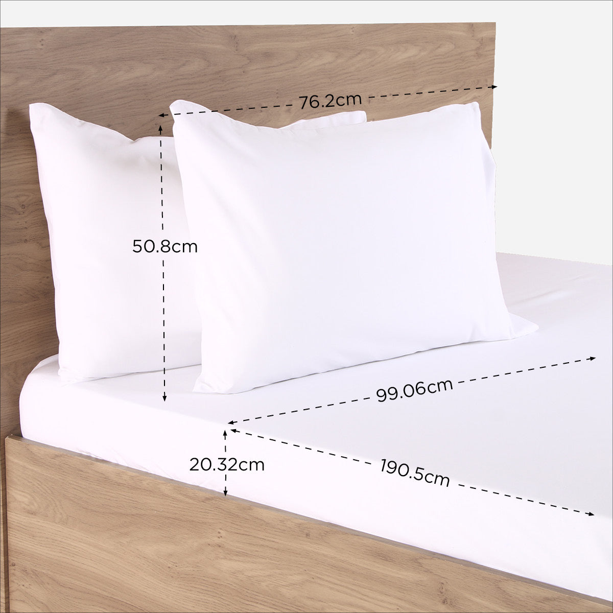 Hosh 3-Piece Twin Size Bedsheet Set - White