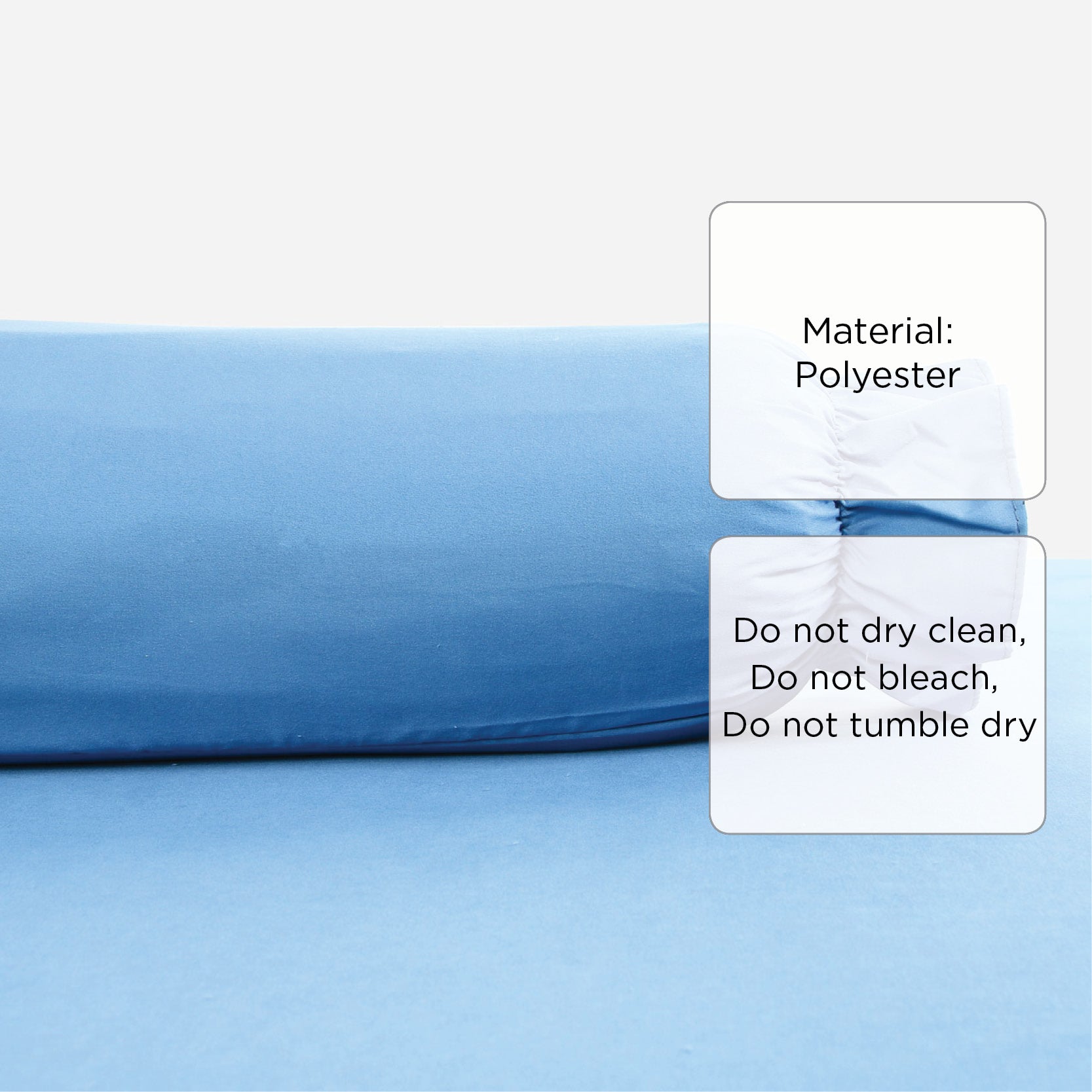 Hosh Bolster Pillowcase (Blue) - 12x36