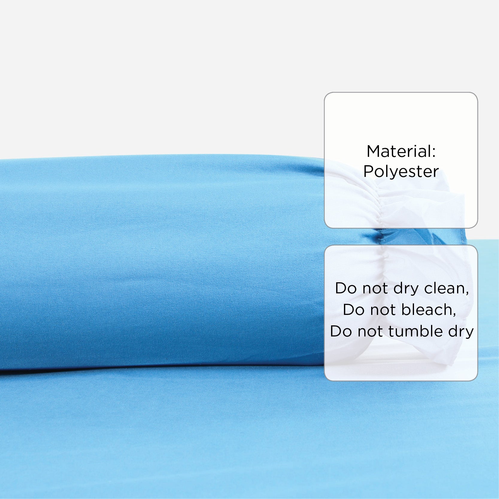 Hosh Bolster Pillowcase (Blue) - 12x44