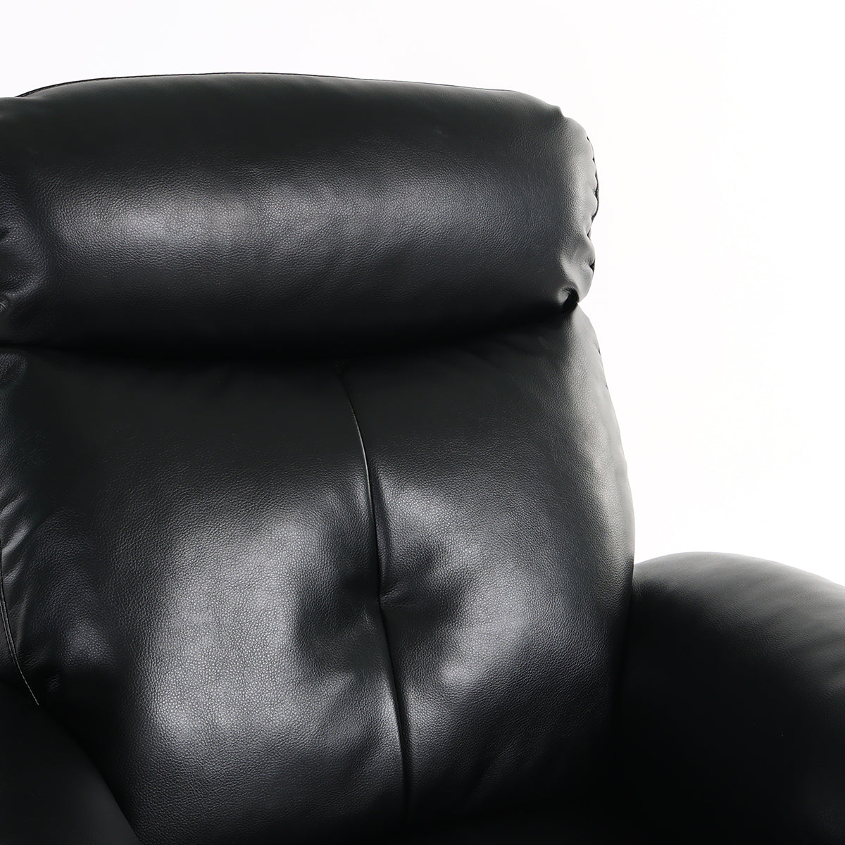 Plushy 1-Seater Air Leather Recliner - Black
