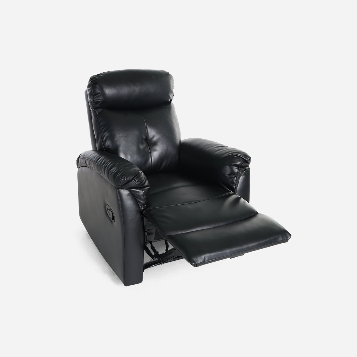 Plushy 1-Seater Air Leather Recliner - Black
