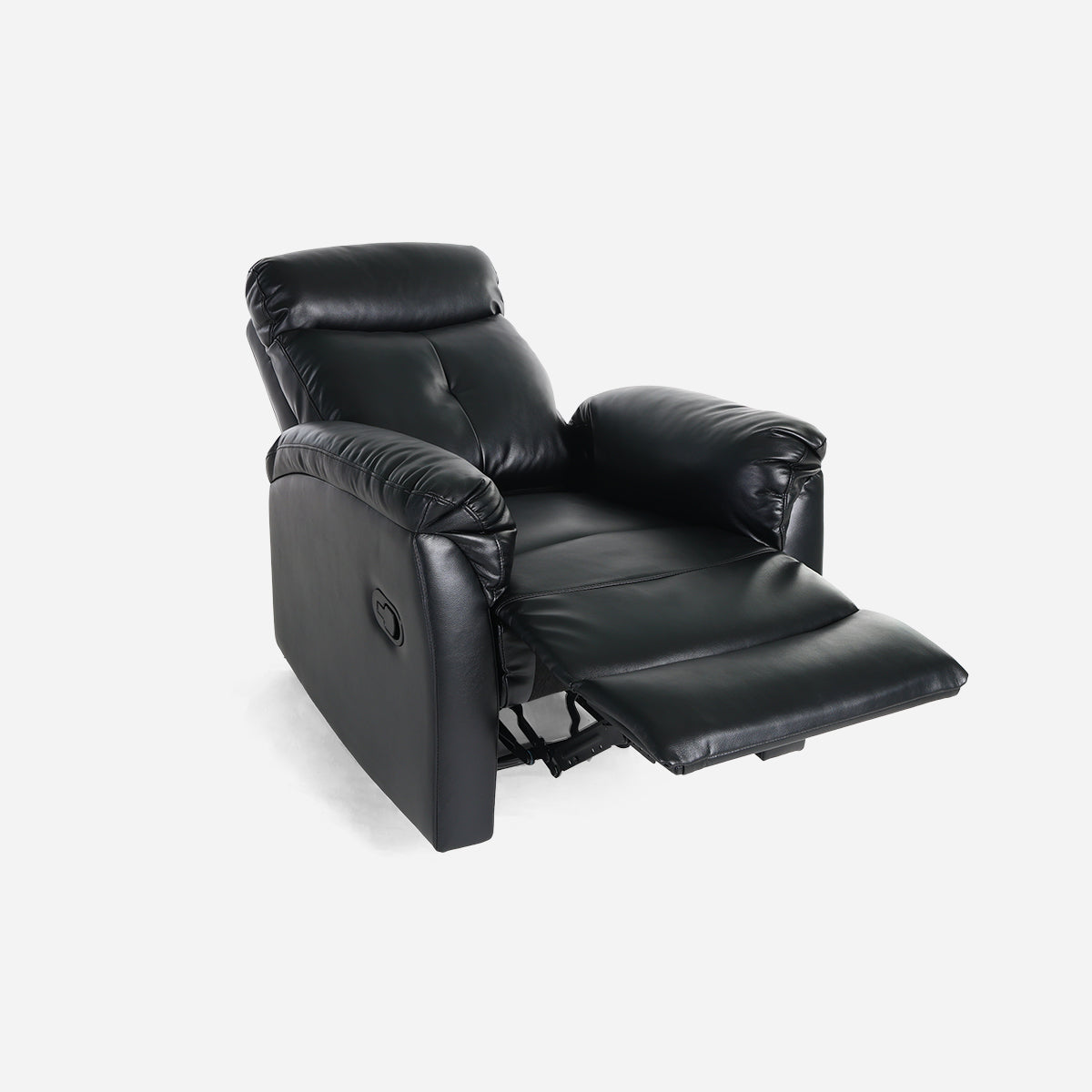 Plushy 1-Seater Air Leather Recliner - Black