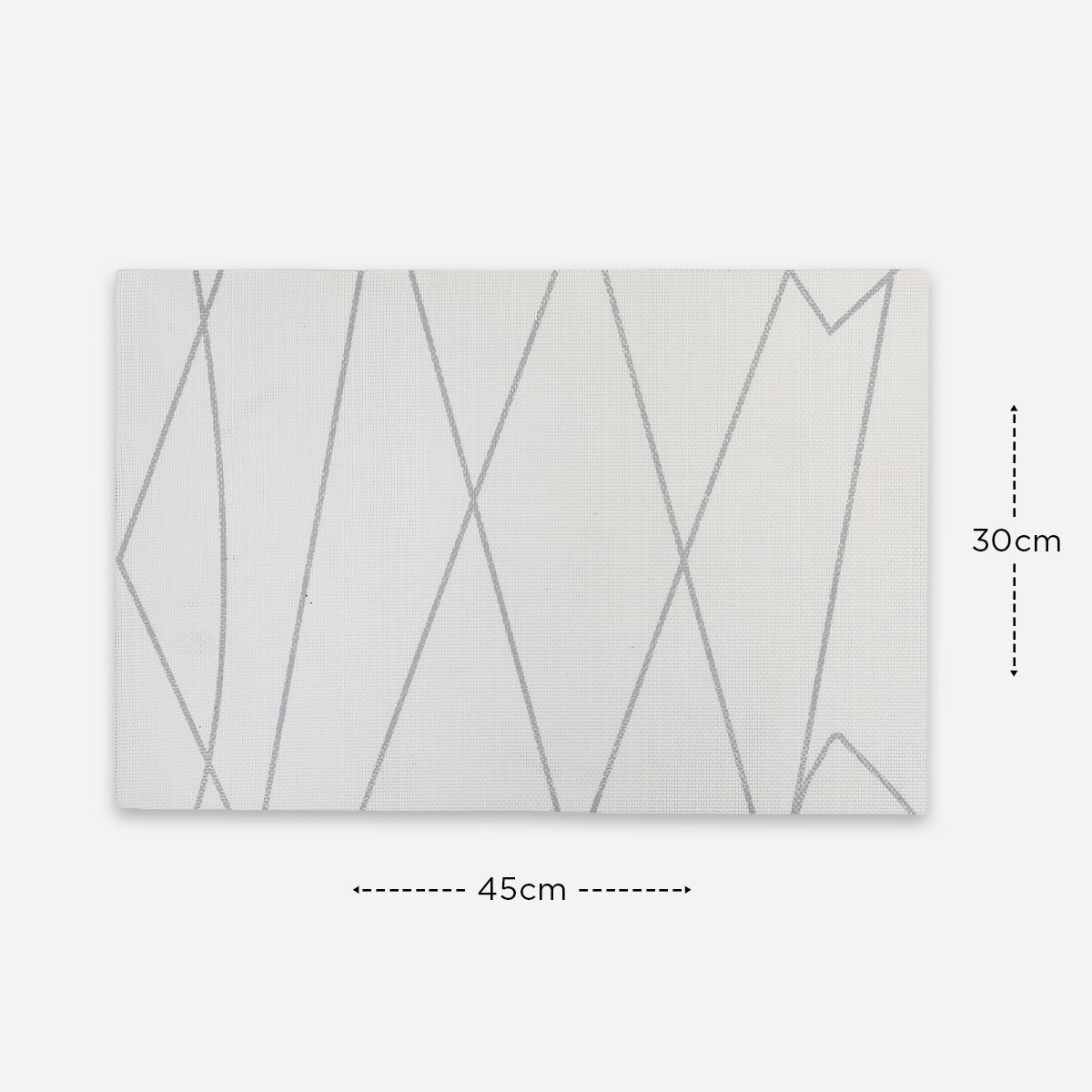 Hosh Printed Woven Placemat (Light Gray) - 45x30cm