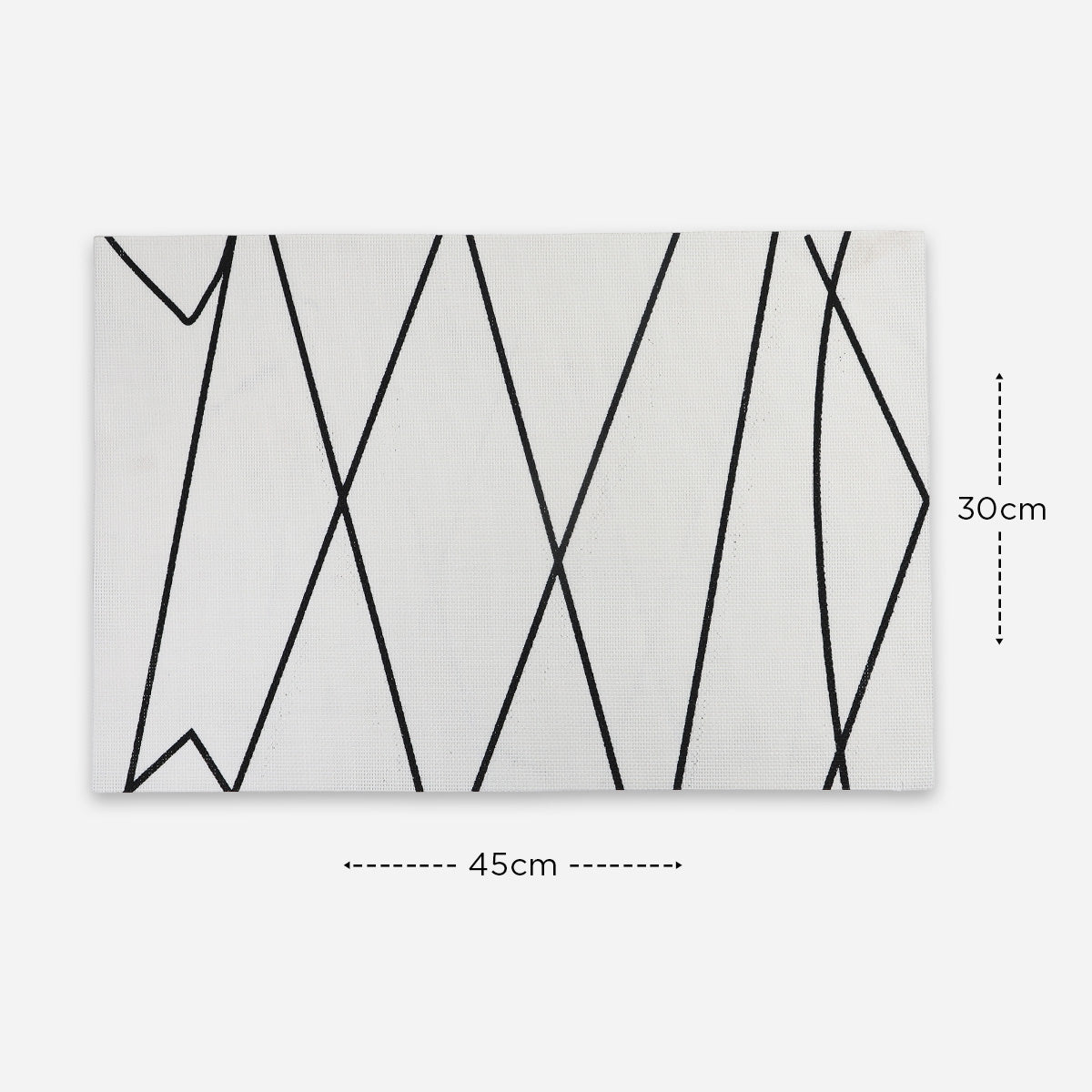 Hosh Printed Woven Placemat (Black) - 45x30cm