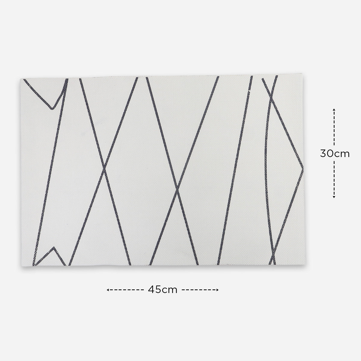 Hosh Printed Woven Placemat (Gray) - 45x30cm