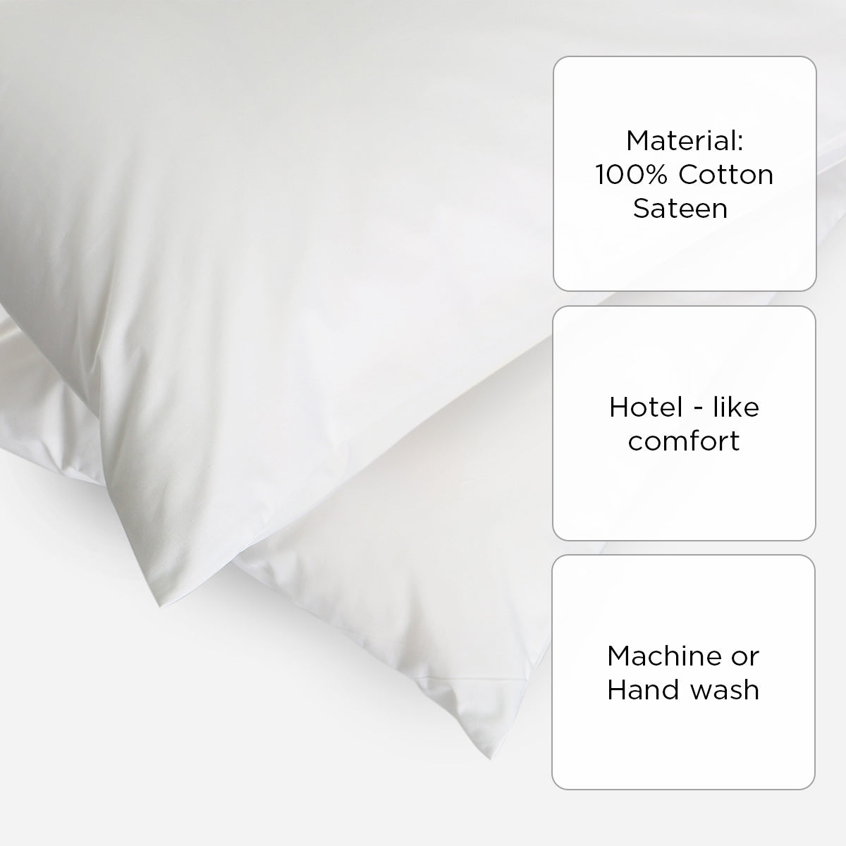 Ultima Linen Color Collection Pillow Sham (Pristine White) - 14x22in