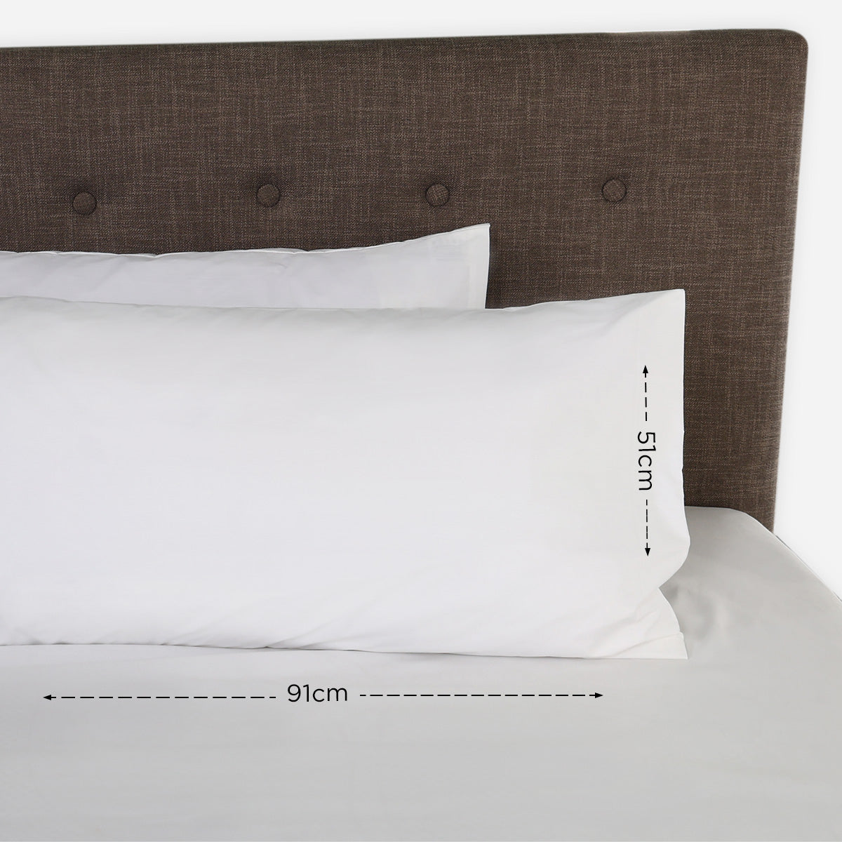 Ultima Linen Color Collection Pillow Sham (Pristine White) - 20x36in