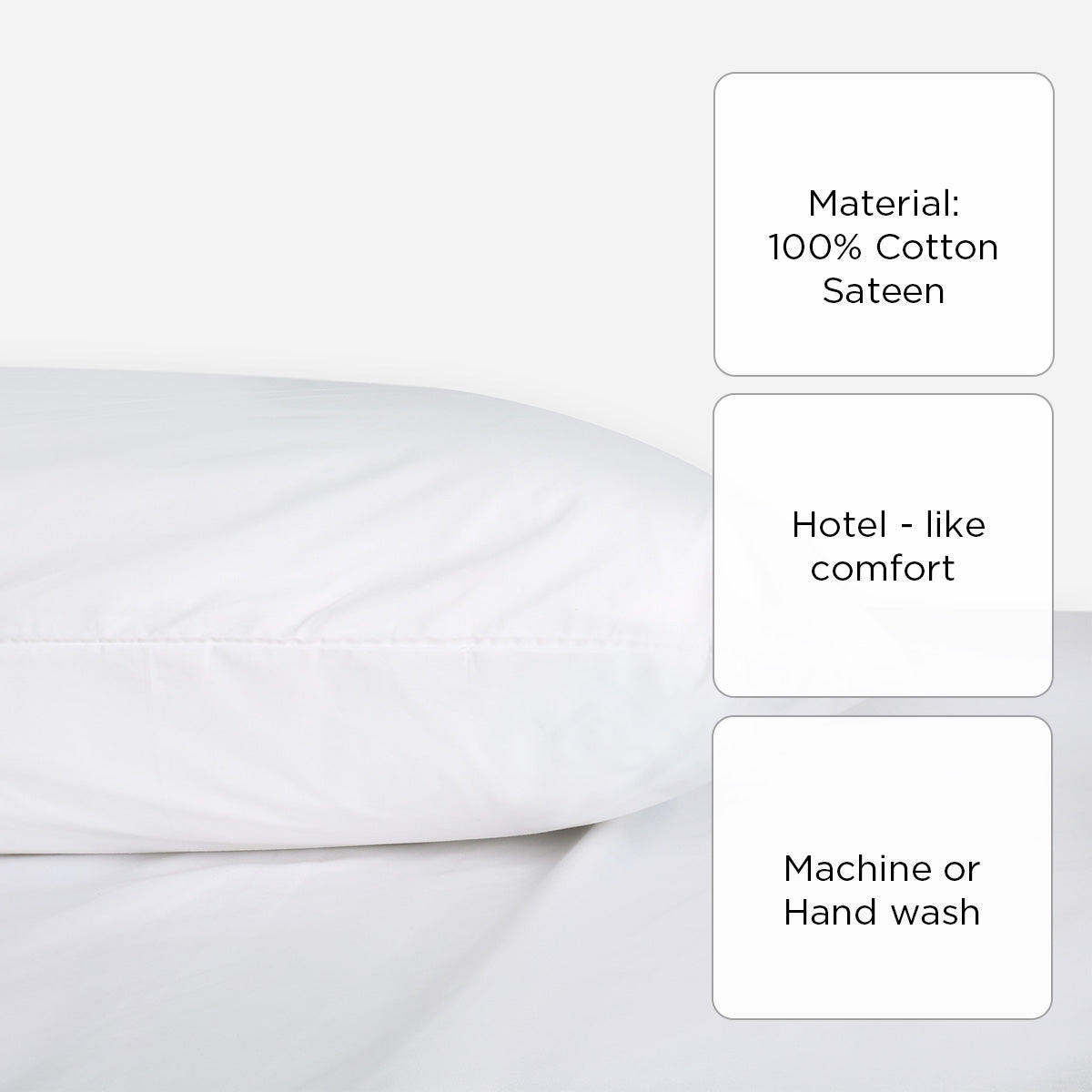Ultima Linen Color Collection Pillow Sham (Pristine White) - 20x57in