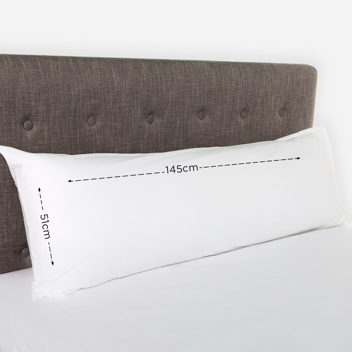 Ultima Linen Color Collection Pillow Sham (Pristine White) - 20x57in