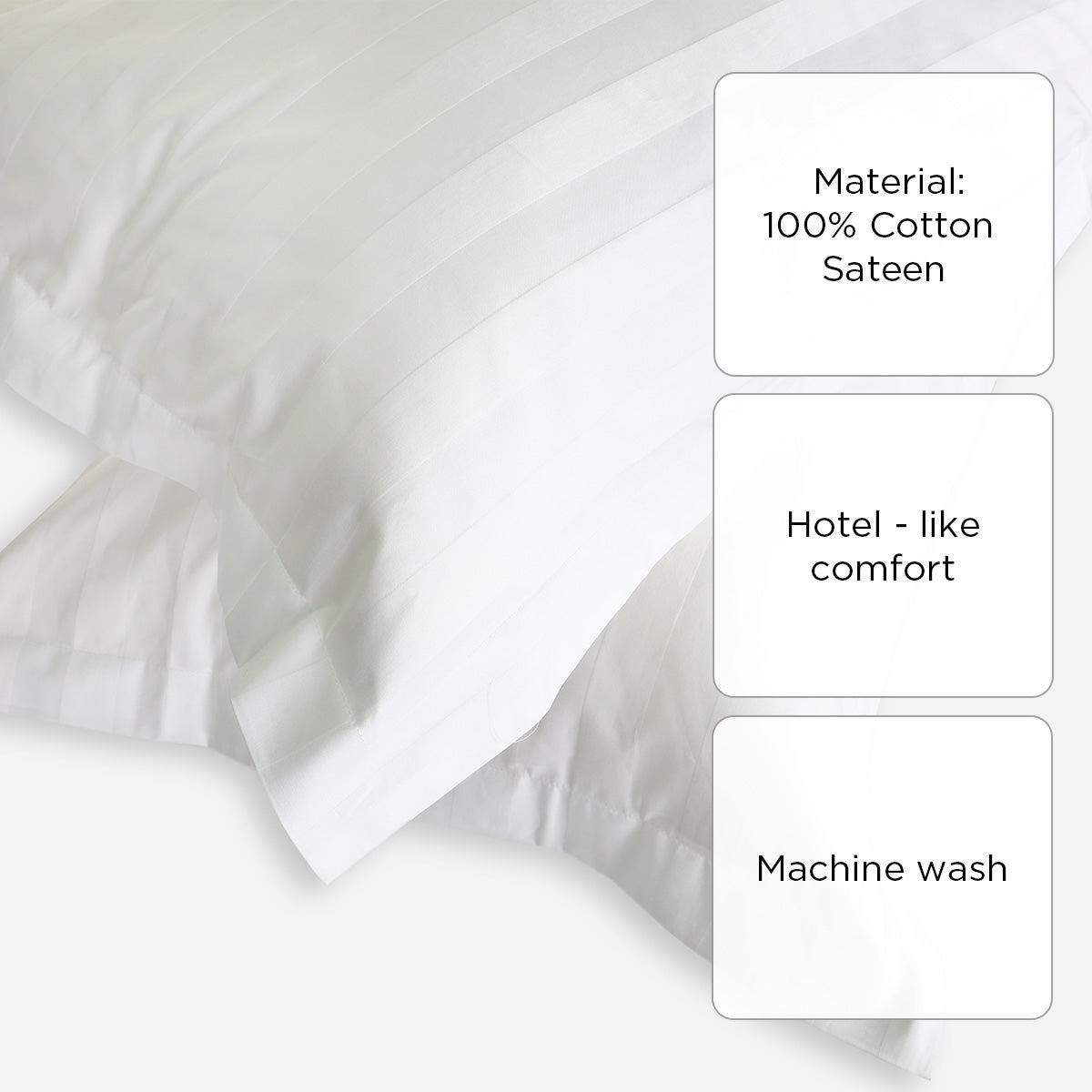 Ultima Linen Suite Collection Jacquard Pillow Sham (White) - 20x30in
