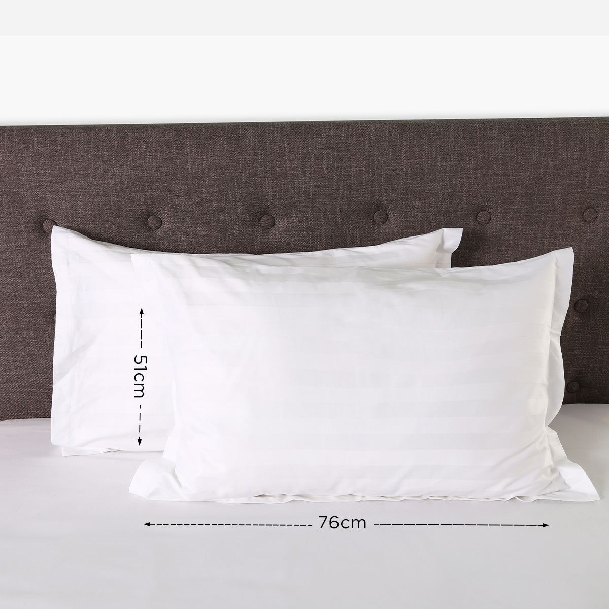 Ultima Linen Suite Collection Jacquard Pillow Sham (White) - 20x30in