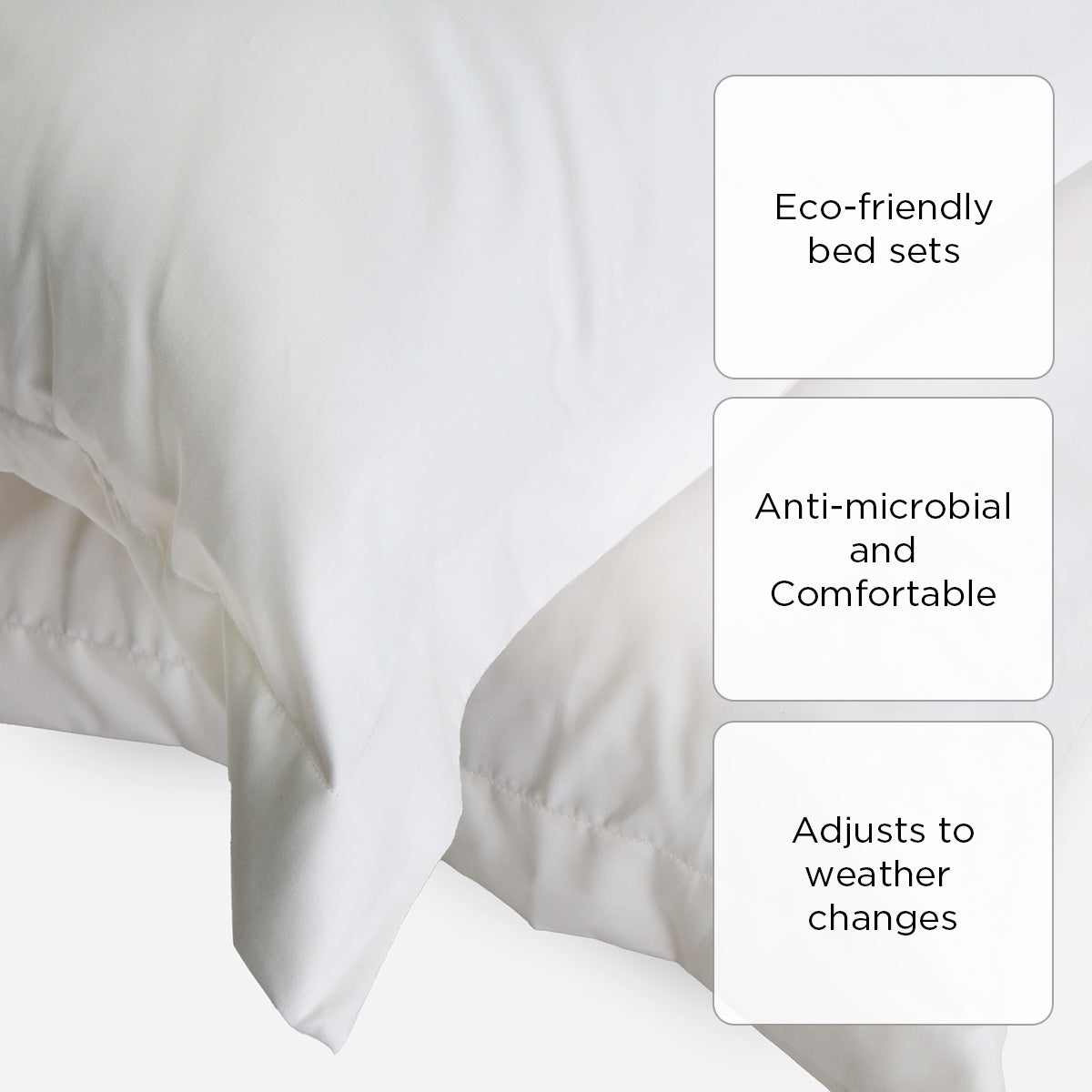 Ultima Linen Green Living Bamboo Pillow Sham  (White) - 20x30in