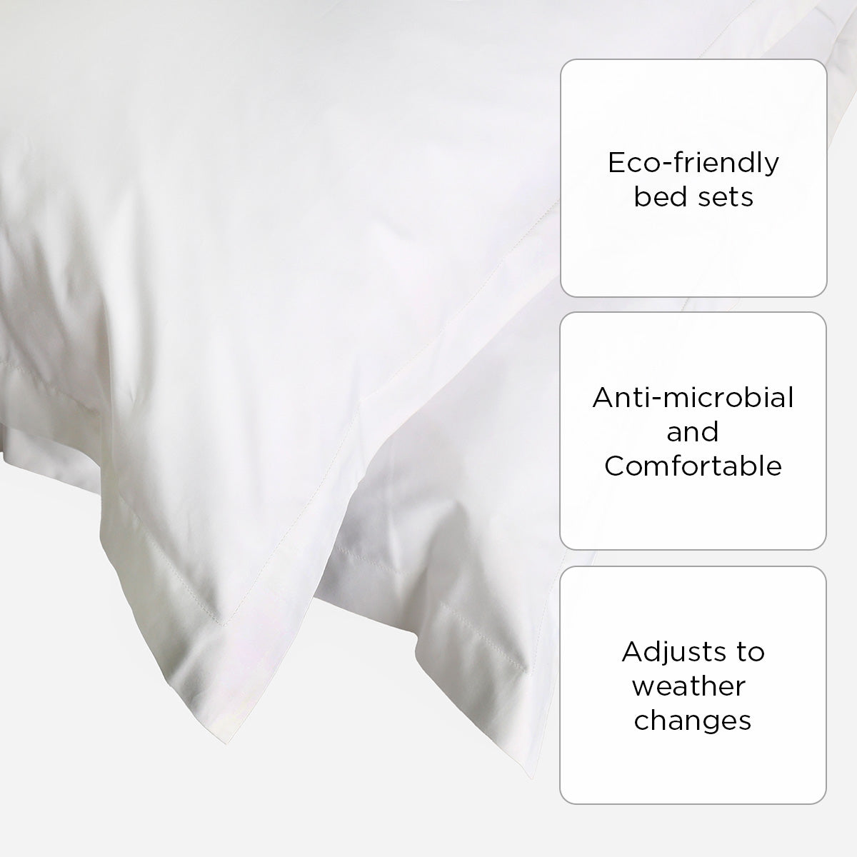 Ultima Linen Green Living Bamboo Pillow Sham (White) - 20x36in