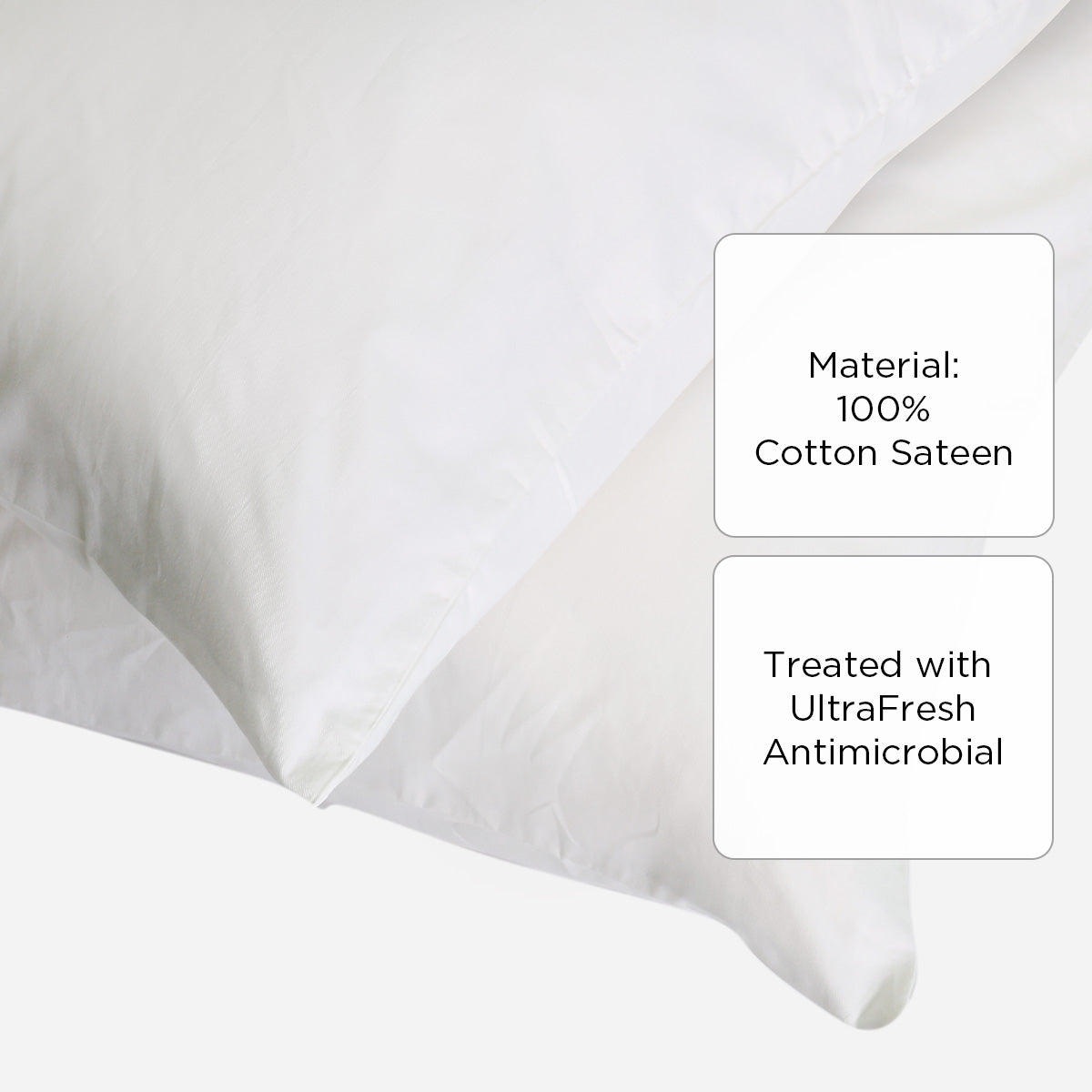 Ultima Linen Pearl Pillow Sham (White) - 20x30in