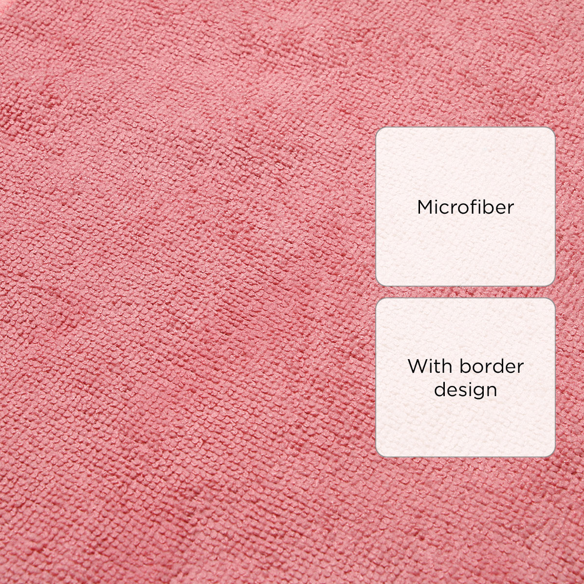 SM Home Set of 6 Microfiber Hand Towels (Bridal Rose) - 12.5x25 inches