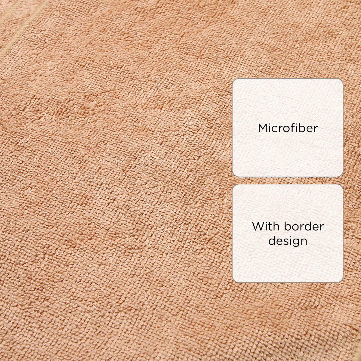 SM Home Set of 6 Microfiber Hand Towels (Cuban Sand) - 12.5x25 inches