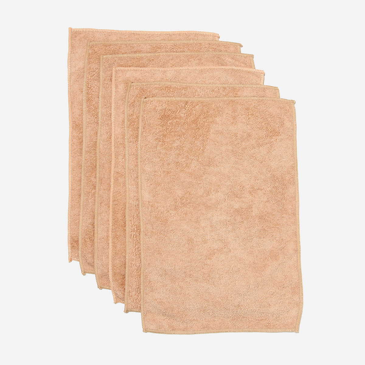 SM Home Set of 6 Microfiber Hand Towels (Cuban Sand) - 12.5x25 inches