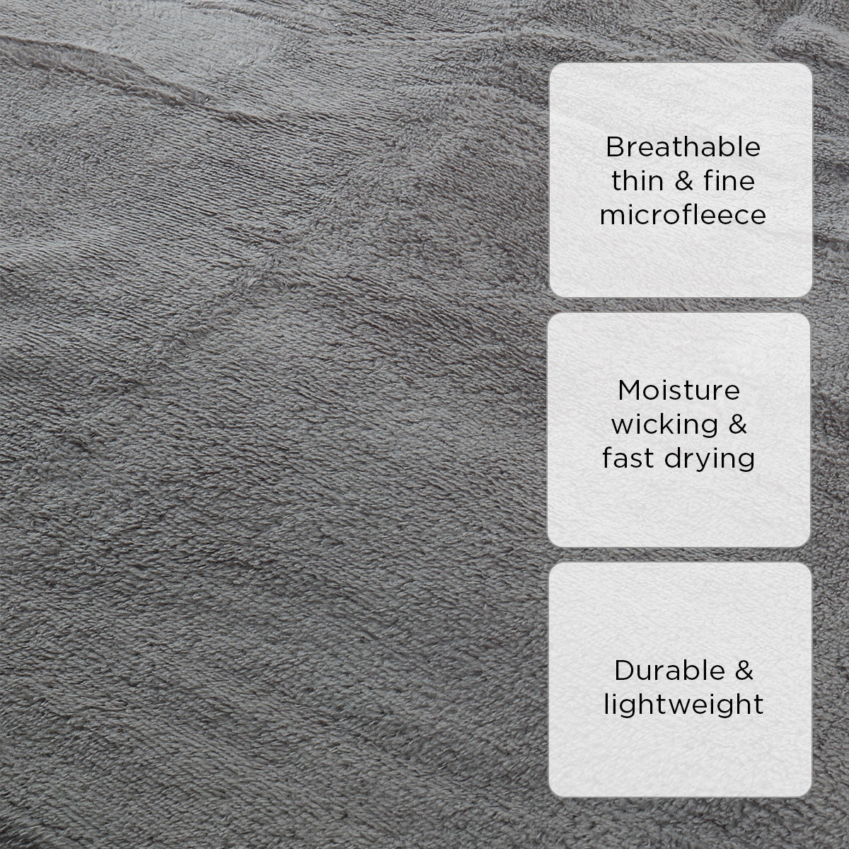 V&E Micro Fleece Blanket (Gray) - 80x90in