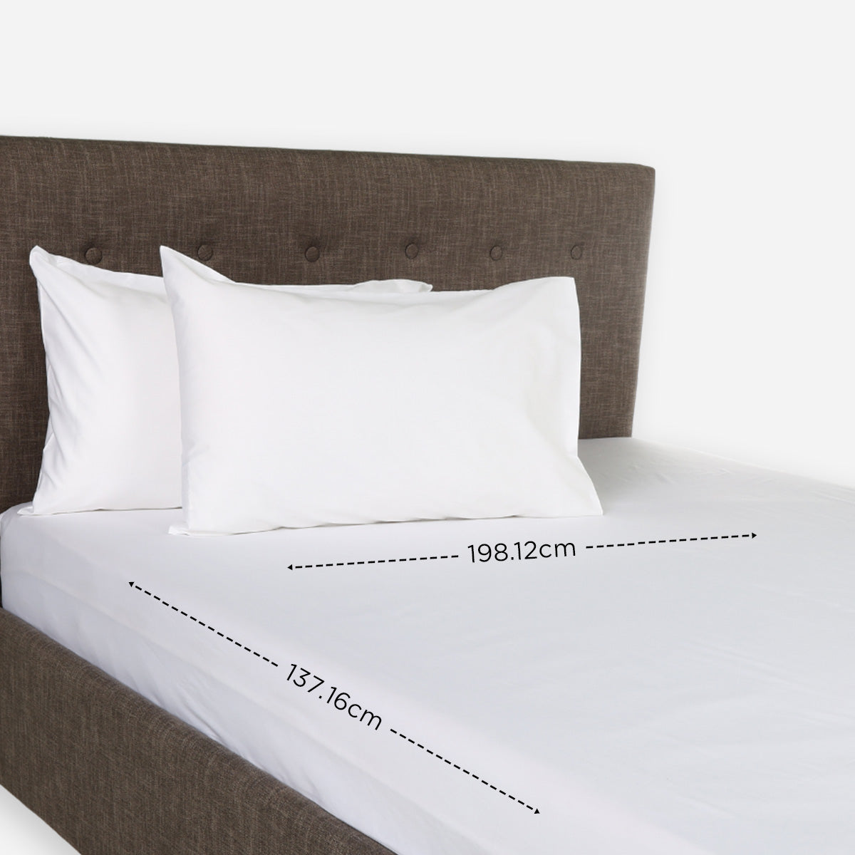 Royal Linens 3-Piece Diamond Collection Bedsheet Set (White) - Full