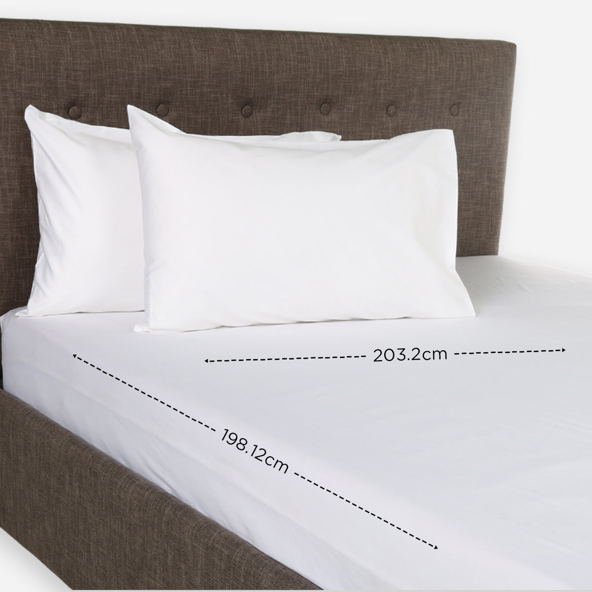 Royal Linens 3-Piece Diamond Collection Bedsheet Set (White) - King