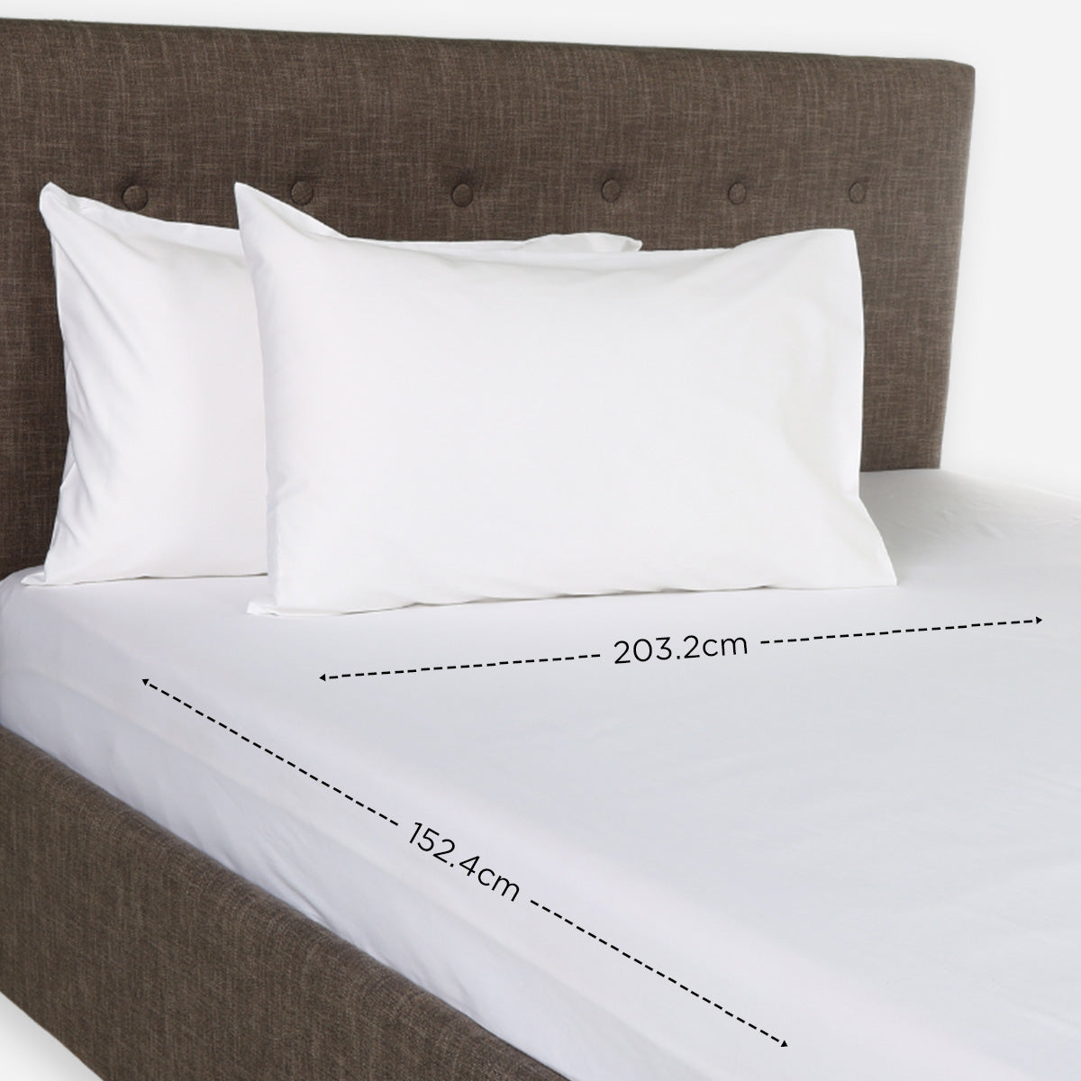 Royal Linens 3-Piece Diamond Collection Bedsheet Set (White) - Queen
