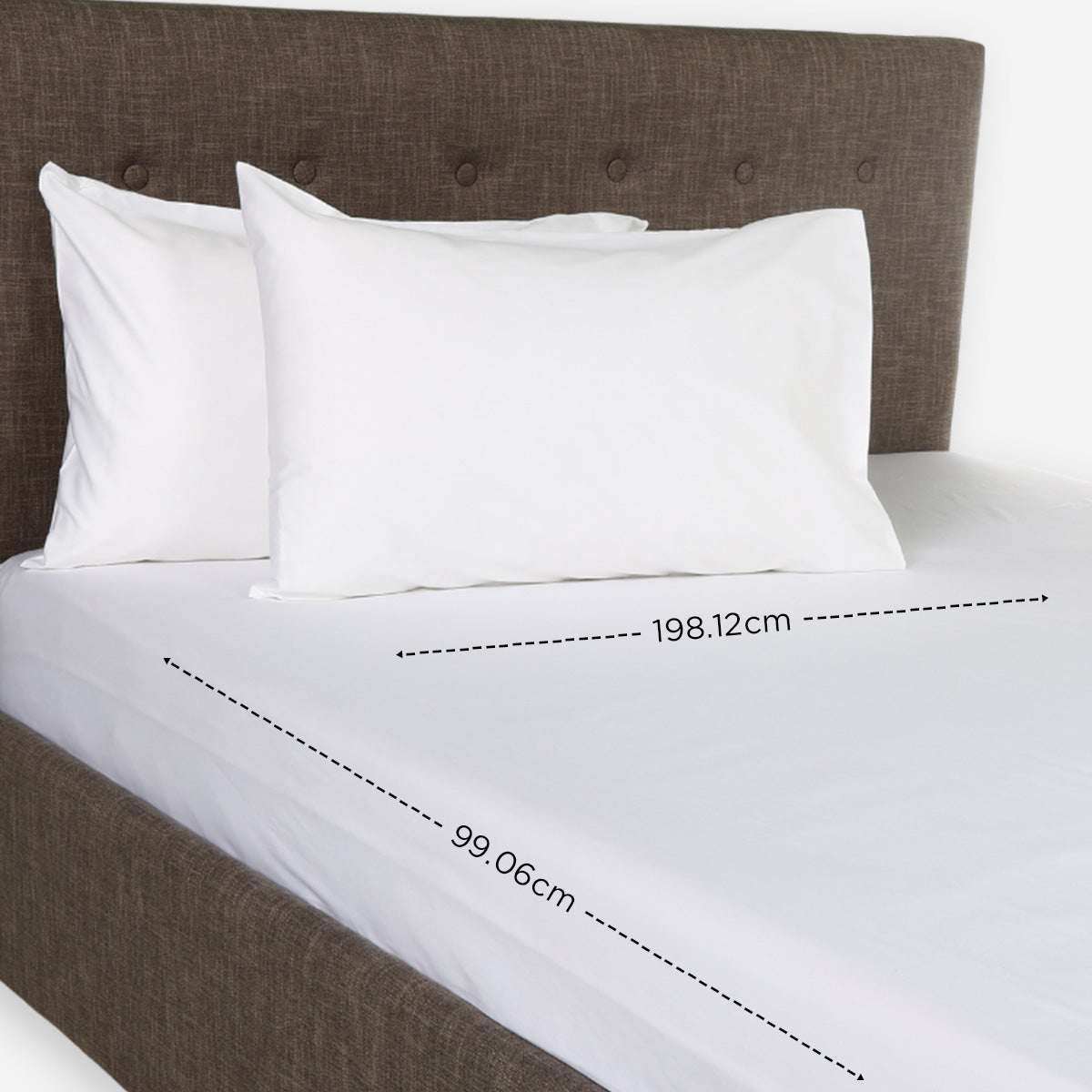 Royal Linens 3-Piece Diamond Collection Bedsheet Set (White) - Twin