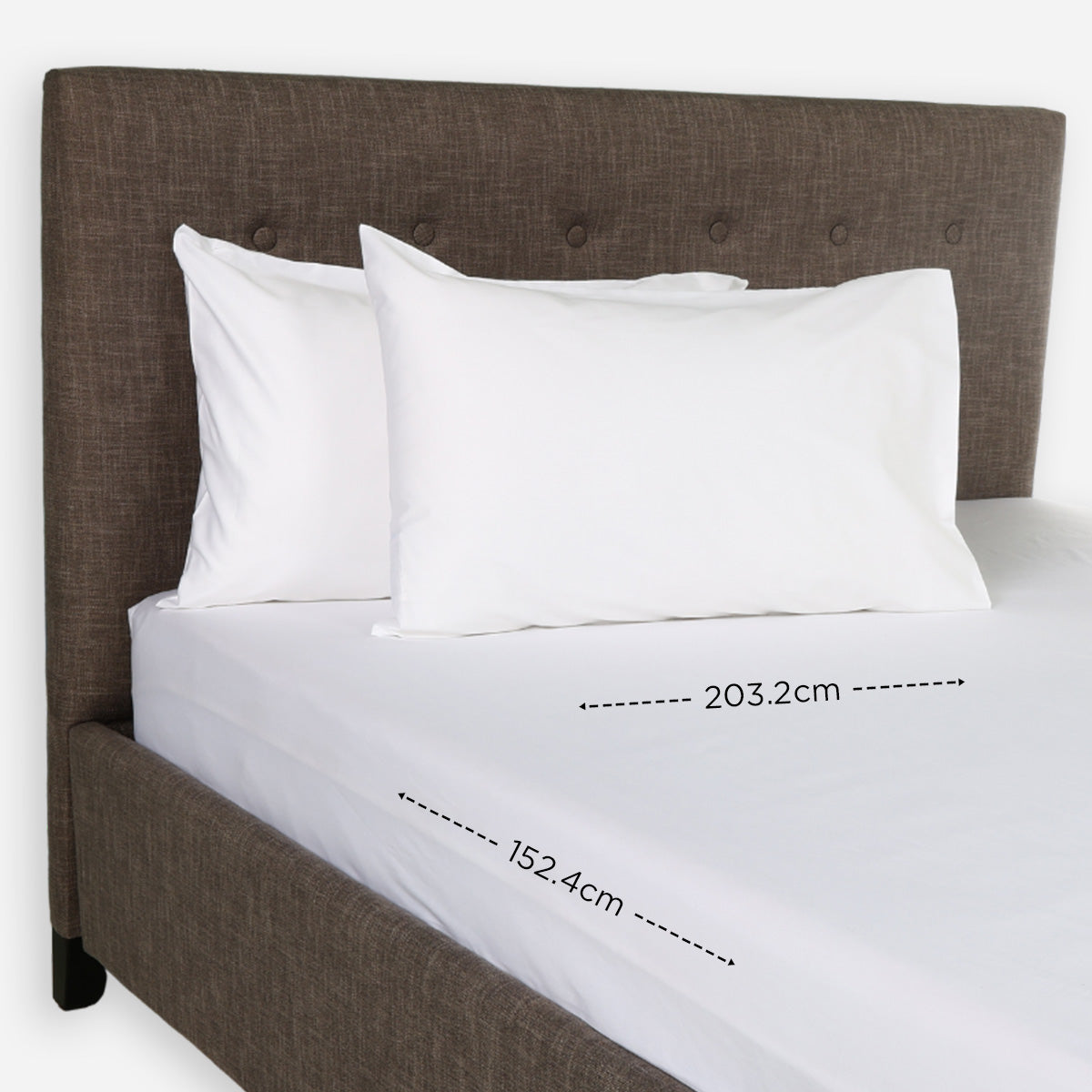 Royal Linens 3-Piece Platinum Collection Bedsheet Set (White) - Queen
