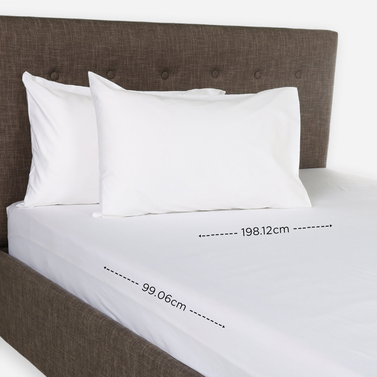 Royal Linens 3-Piece Platinum Collection Bedsheet Set (White) - Twin