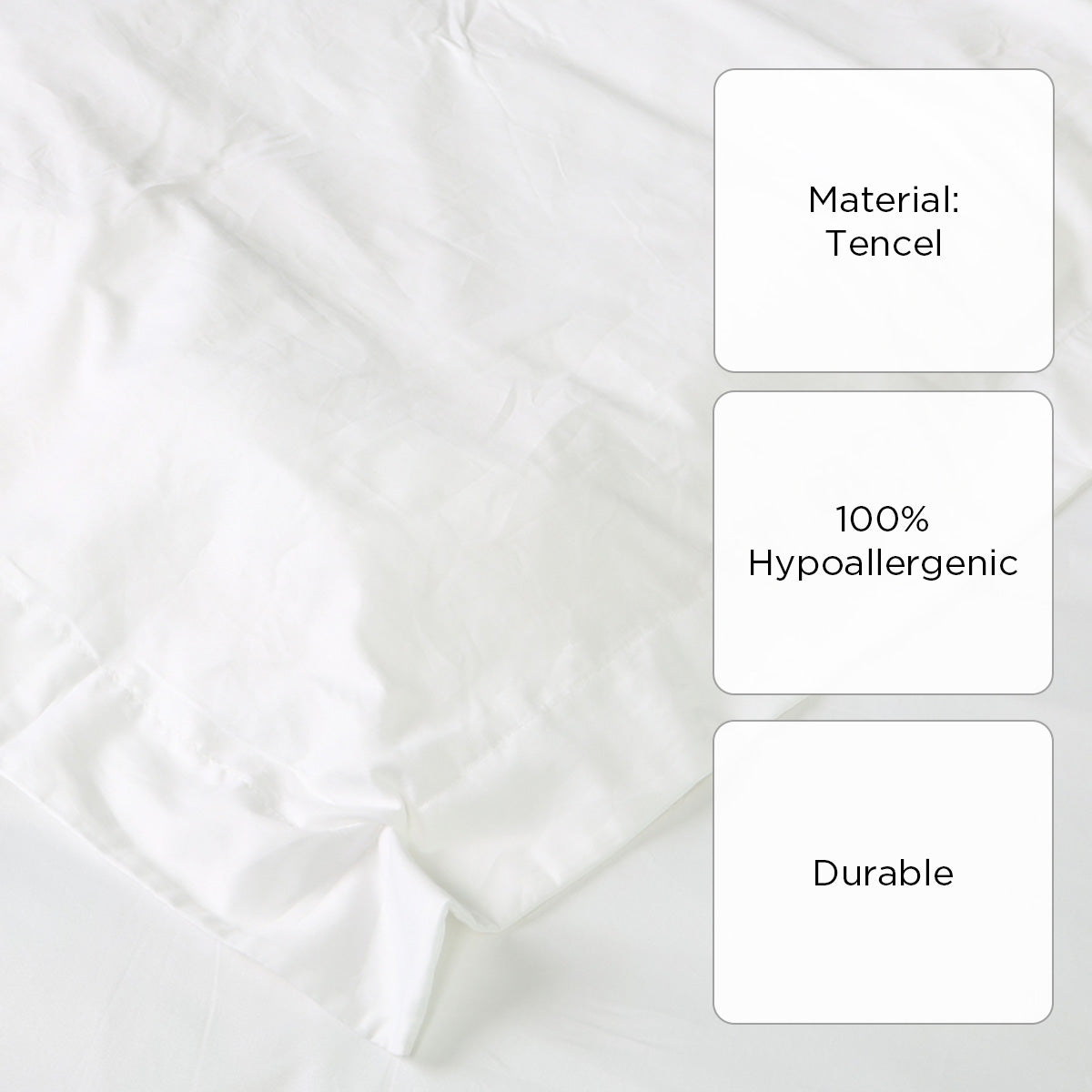 Royal Linens Tencel Duvet Cover (White) - Full
