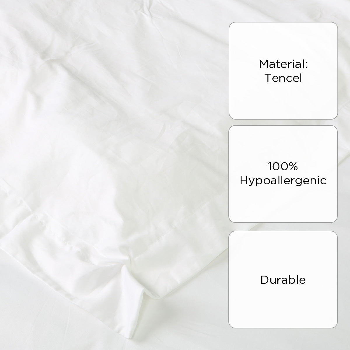 Royal Linens Tencel Duvet Cover (White) - King
