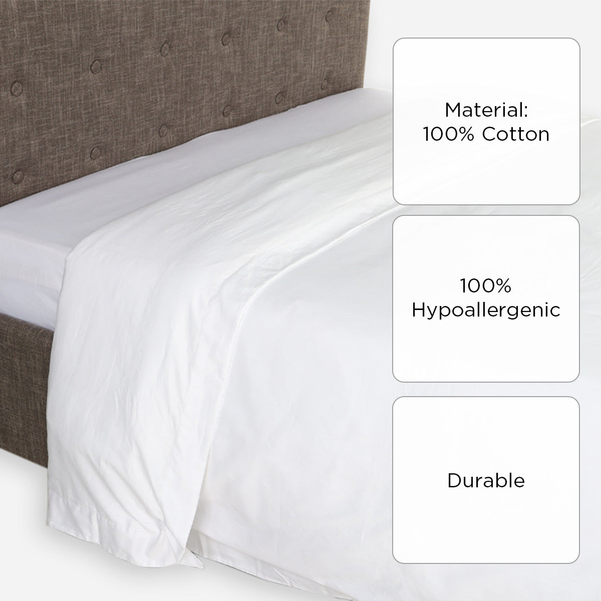 Royal Linens Diamond Collection Duvet Cover (White) - Full