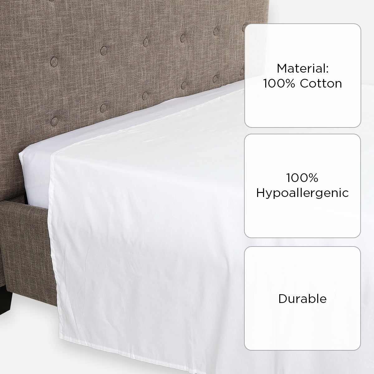 Royal Linens Platinum Collection Flat Sheet (White) - Full