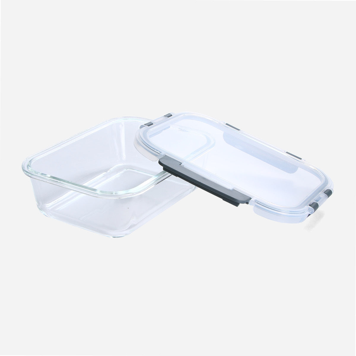 Hosh Rectangular Glass Food Container With PP Lid - 1040ml