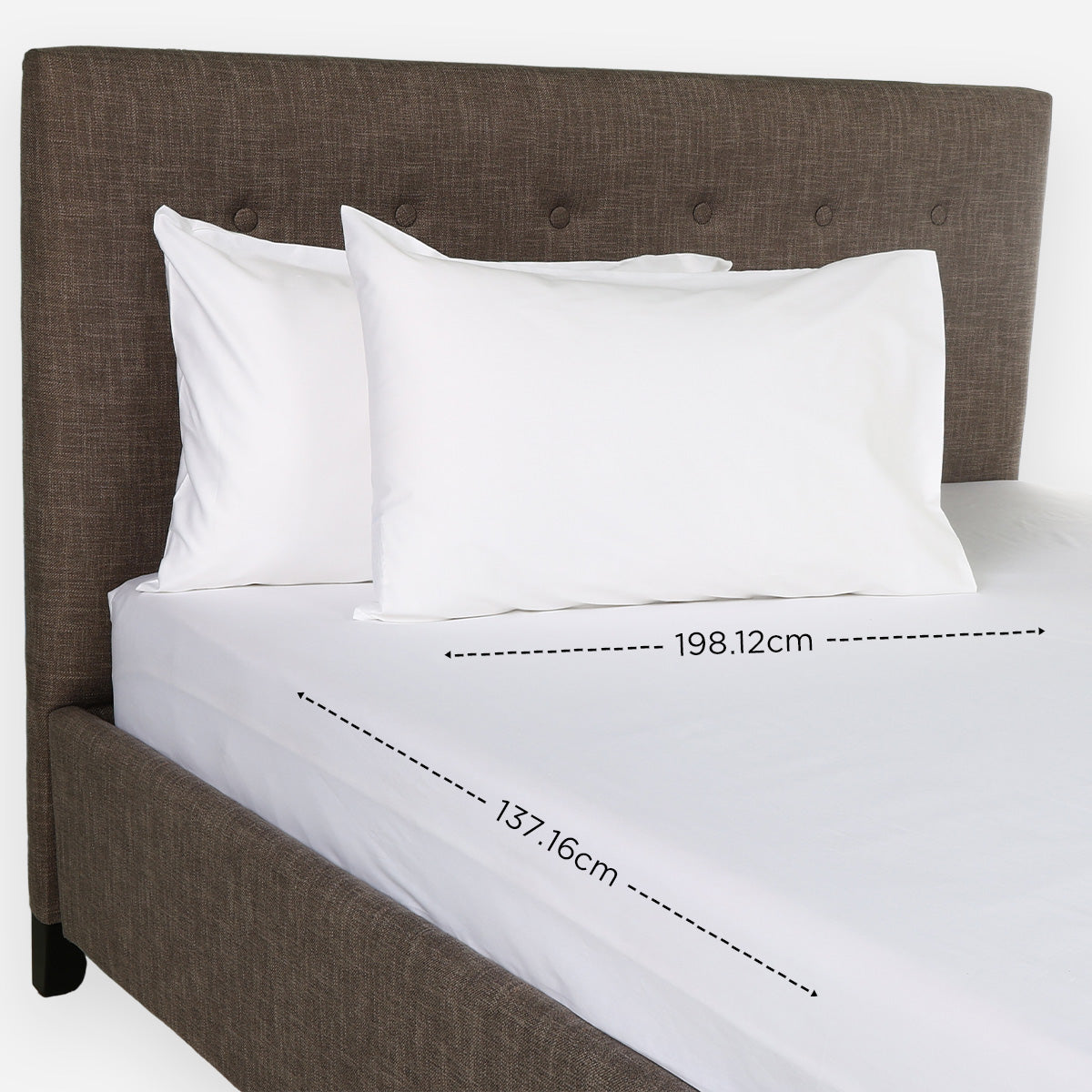 Royal Linens 3-Piece Gold Collection Bedsheet Set (White) - Full