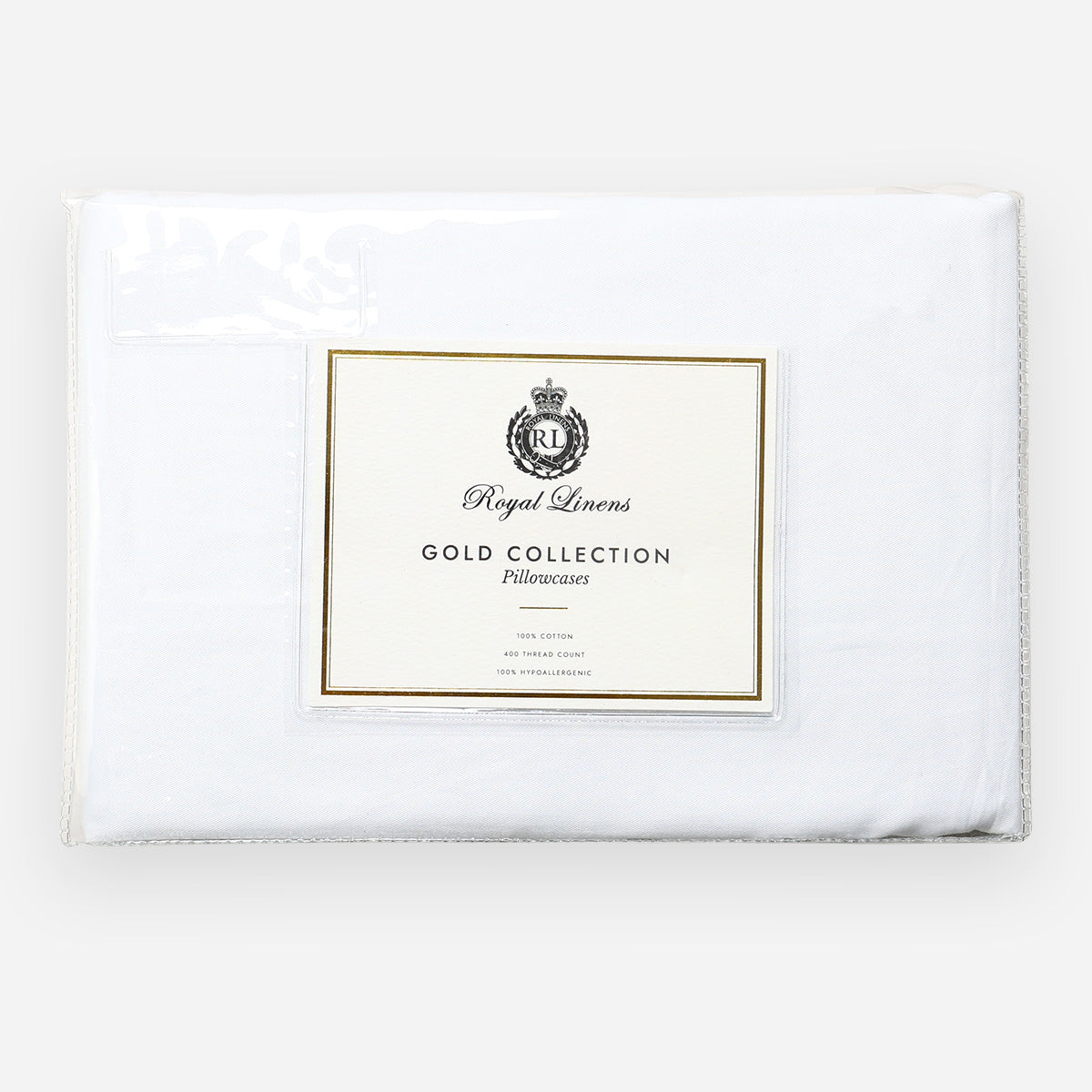 Royal Linens Gold Collection Pillowcase (White) - 20x35in.