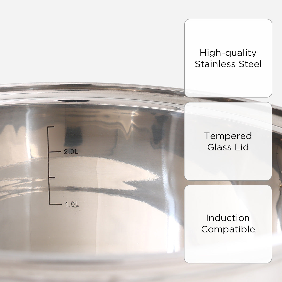 Metro Luna Stainless Steel Sauce Pot (Silver) - 20x11.5cm
