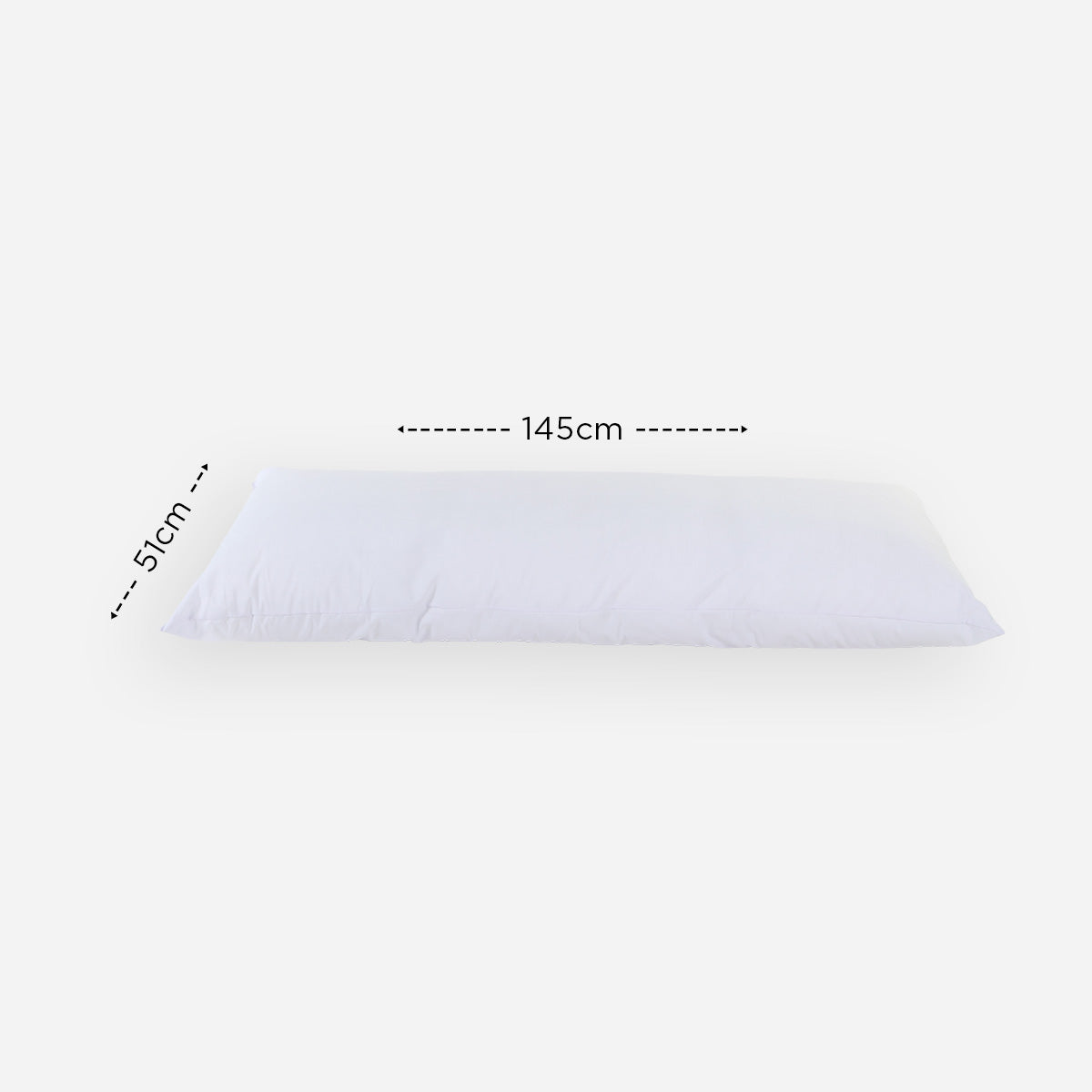 Serene Body Pillow (White) - 20x57in