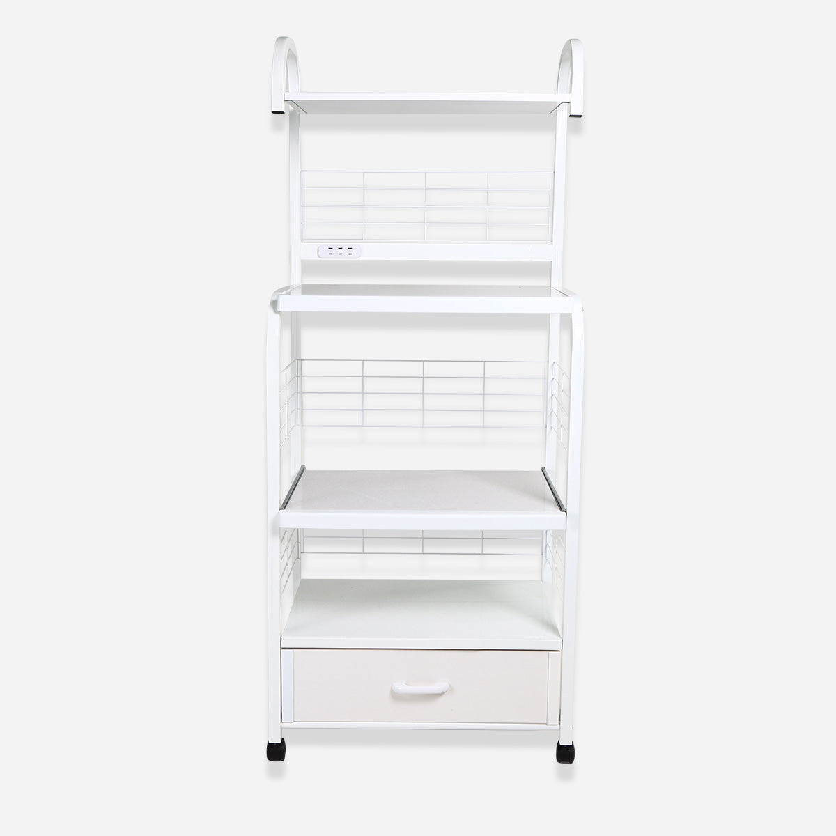 Home Accents Microwave Stand STW4 (White) - 4 Layer
