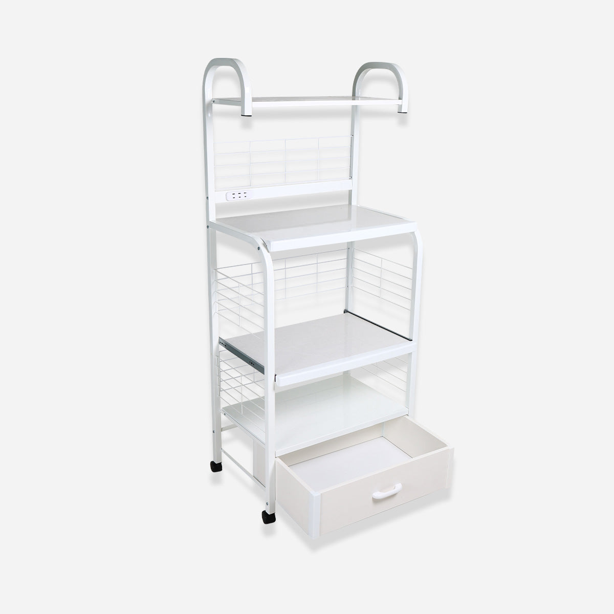 Home Accents Microwave Stand STW4 (White) - 4 Layer