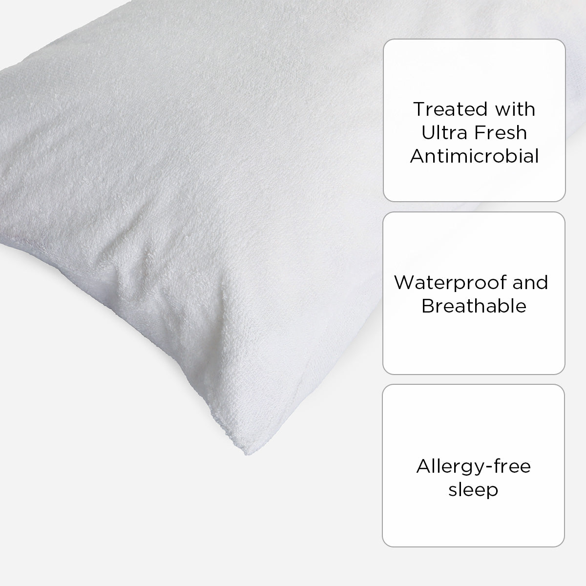 Ultima Linen The Sleep Expert Pillow Protector (White) - 14x22in